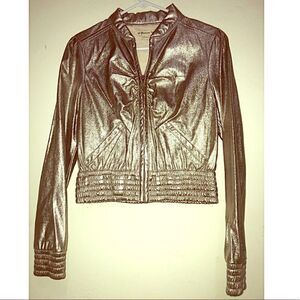 Metallic zip up jacket, NEVER WORN